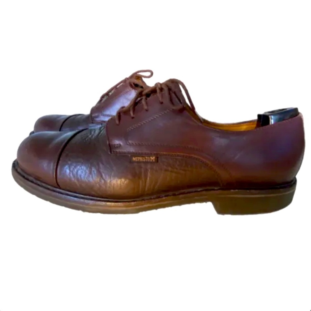 Mephisto Mens Air Relax Goodyear Brown Leather Cap Toe Shoes Oxford Size 11